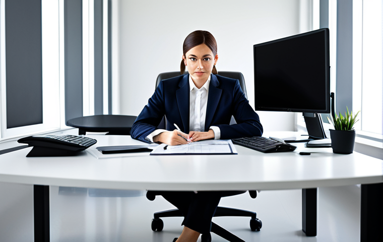 Professional investment portfolio manager, fully clothed in modest business attire, analyzing financial data at a modern office desk, safe for work, appropriate content, perfect anatomy, natural proportions, high-quality professional photograph.