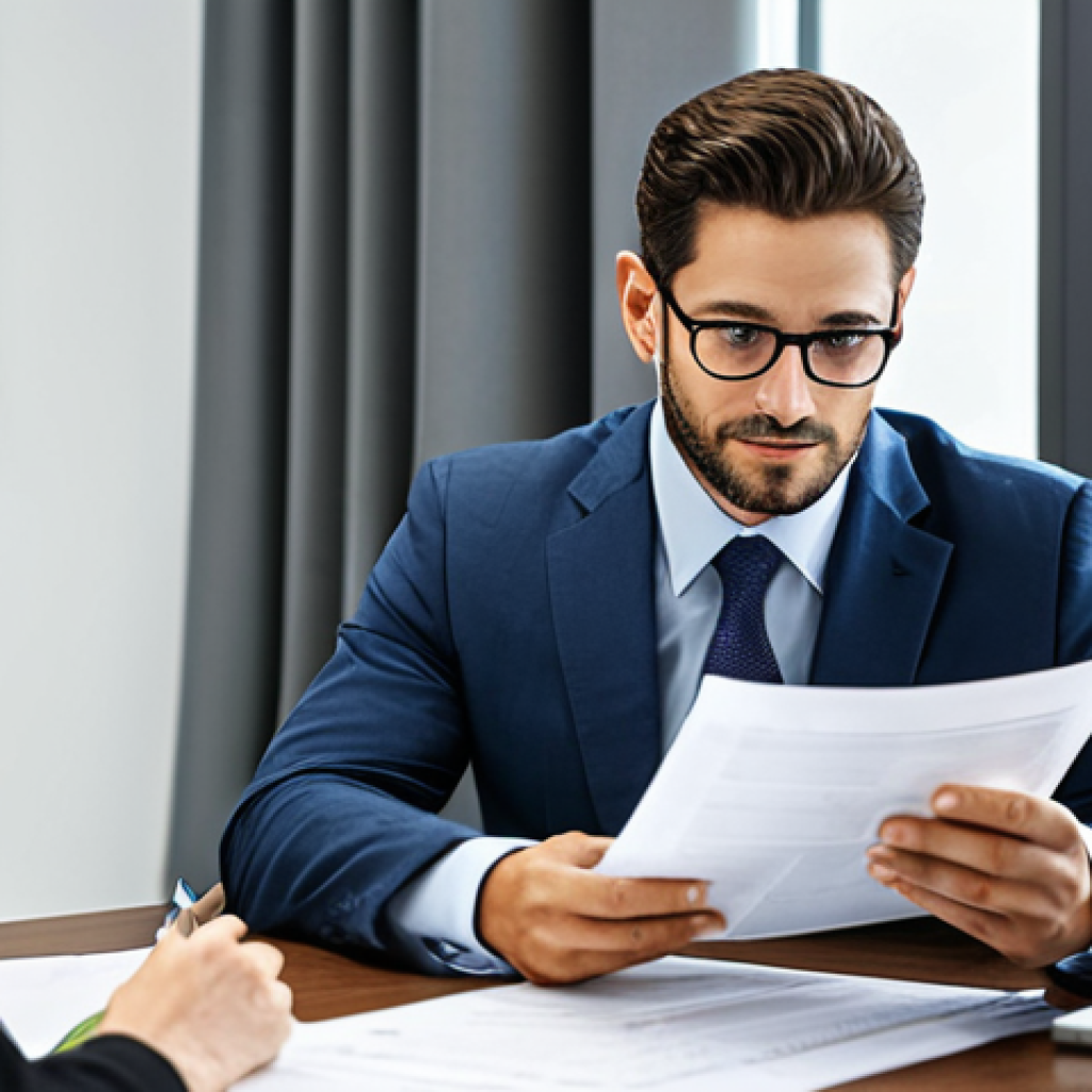 금융투자분석사와 고객 신뢰 사례 - **
A professional financial advisor in a modest business suit, sitting across from a client in a we...