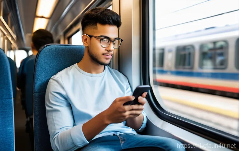 CFA 학습 앱 추천 - **Prompt 1: On-the-Go Learning**
    "A diverse young adult, wearing a modest and comfortable casual...
