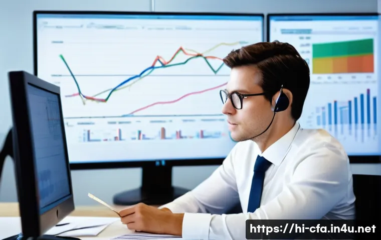 금융투자분석사의 장단점 - **Prompt:** A focused financial investment analyst, a man or woman in their late 20s to early 40s, s...
