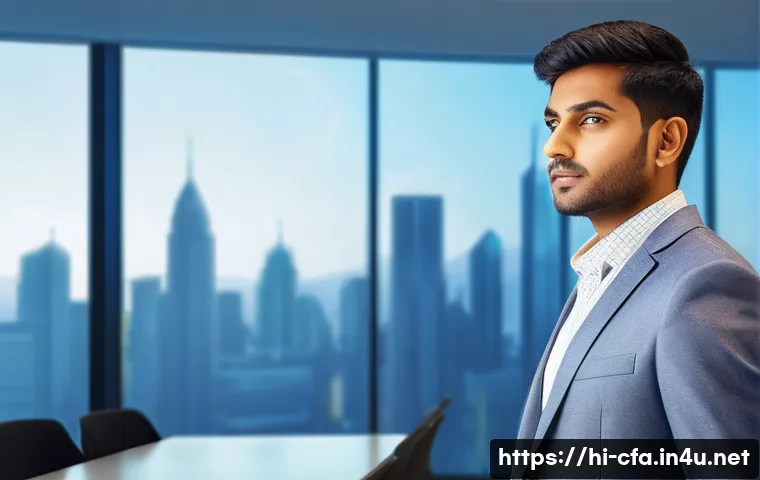 금융권에서 CFA의 전문성 증명 - **Prompt 1: Aspiring Financial Professional's Journey**
A vibrant, realistic image capturing a y...